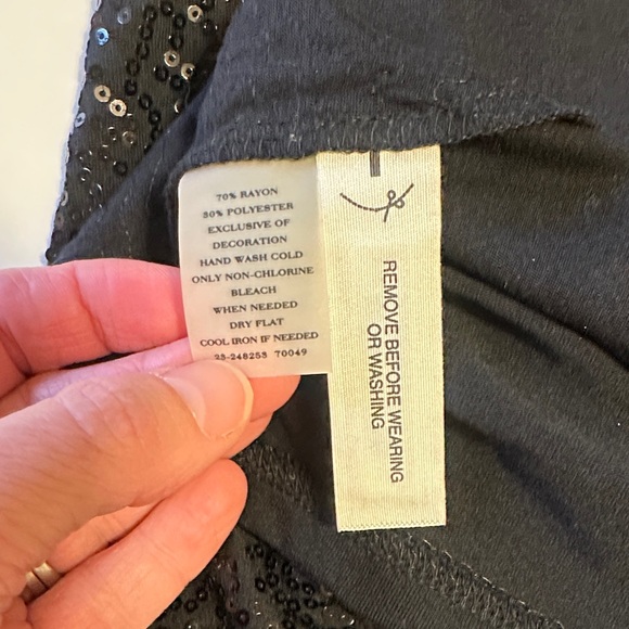 Ann Taylor Black Sequin Blouse - Picture 8 of 8